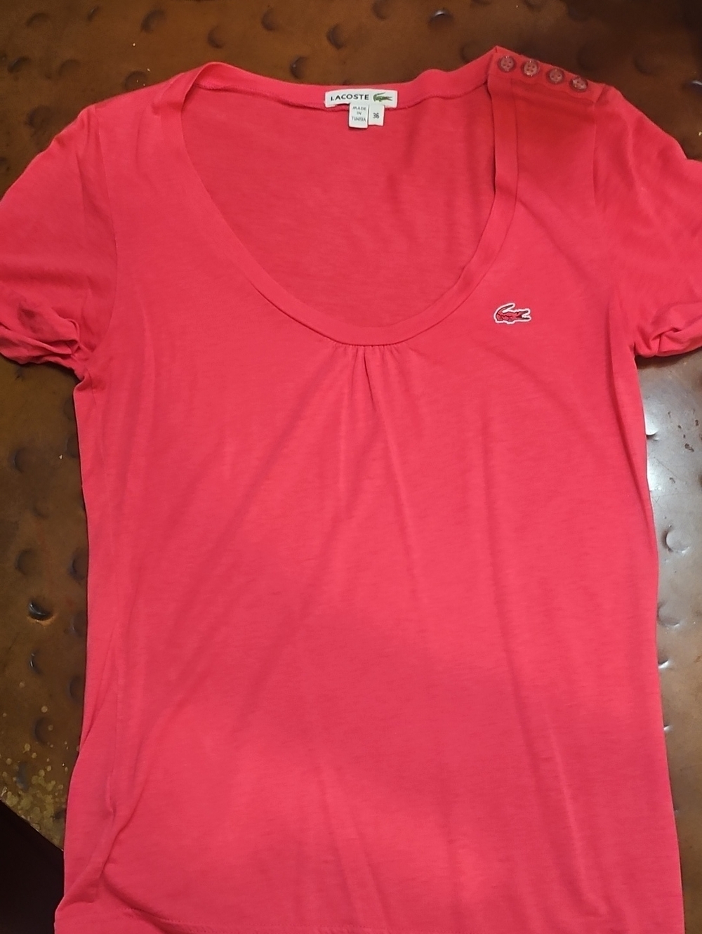 Lacoste Short Sleeve Tee in Pink